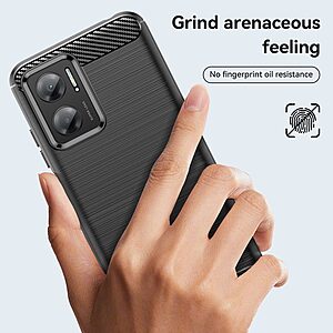 Θήκη Xiaomi Redmi 10 5G Mad Mask Brushed TPU Carbon Πλάτη μαύρο - Image 3