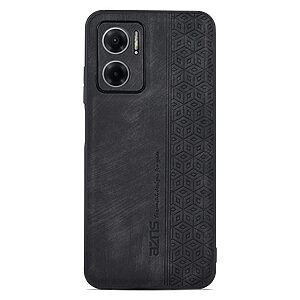 Θήκη Xiaomi Redmi 10 5G AZNS Imprinted Series Πλάτη με ανάγλυφη επιφάνεια από συνθετικό δέρμα και TPU μαύρο