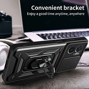 Kickstand και Βάση στήριξης από σκλήρό Premium TPU μαύρο