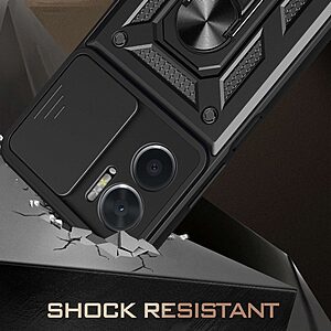 Θήκη Xiaomi Redmi 10 5G Mad Mask Camshield Armor Guard Πλάτη με προστασία για την κάμερα, Kickstand και Βάση στήριξης από σκλήρό Premium TPU μαύρο - Image 3