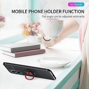 Θήκη Xiaomi Redmi 10 5G OEM Magnetic Ring Kickstand / Μαγνητικό δαχτυλίδι / Βάση στήριξης TPU μαύρο / μπλε - Image 4