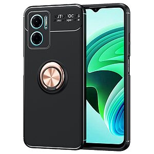 Θήκη Xiaomi Redmi 10 5G OEM Magnetic Ring Kickstand / Μαγνητικό δαχτυλίδι / Βάση στήριξης TPU μαύρο / ροζ χρυσό