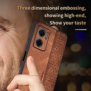 Θήκη Xiaomi Redmi 10 5G AZNS Imprinted Series Πλάτη με ανάγλυφη επιφάνεια από συνθετικό δέρμα και TPU μπλε - Image 5