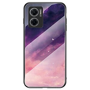 Θήκη Xiaomi Redmi 10 5G OEM σχέδιο Fantasy Sky με πλάτη από Tempered Glass και εσωτερικό TPU
