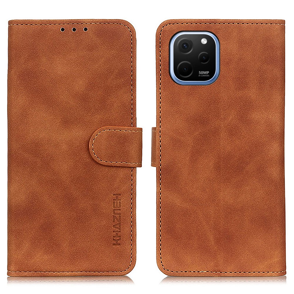 Θήκη Huawei Nova Y61 KHAZNEH Litchi Skin Texture Leather με βάση στήριξης