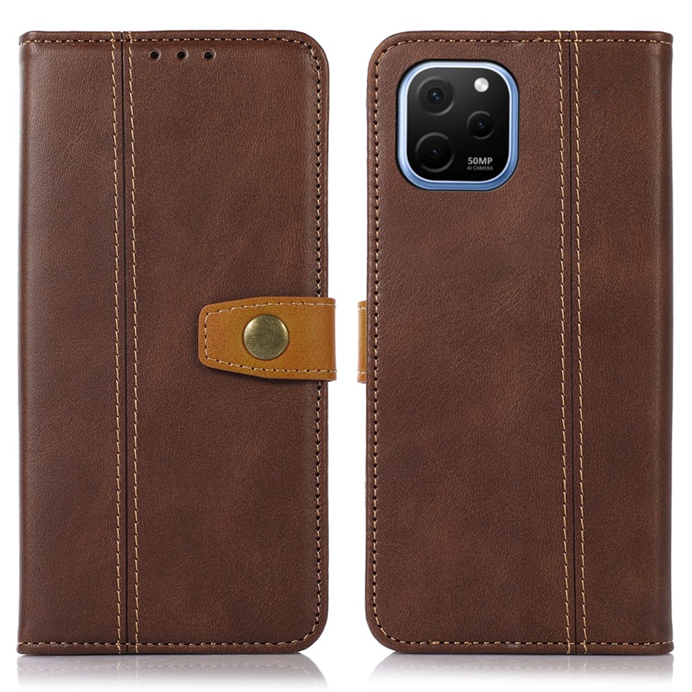 Θήκη Huawei Nova Y61 Mad Mask Leather Wallet Strong Golden Clasp με βάση στήριξης