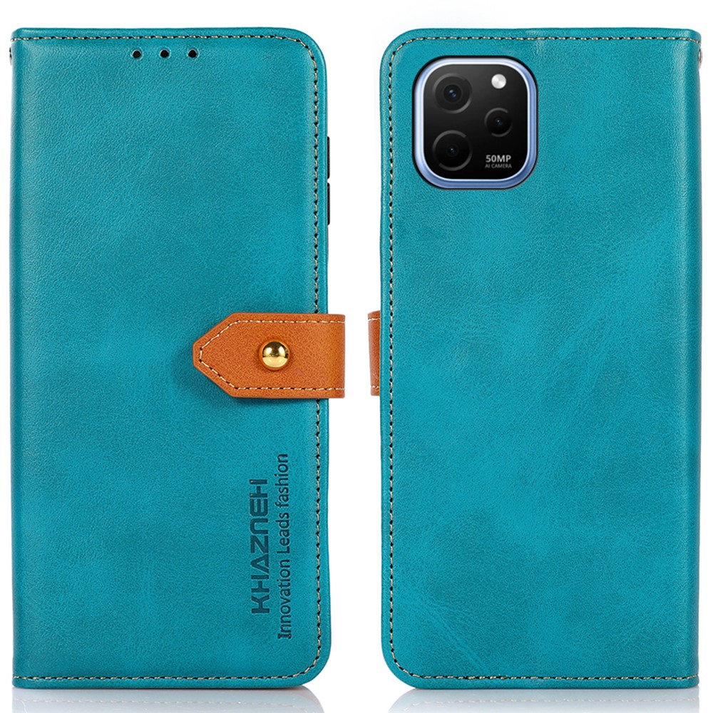 Θήκη Huawei Nova Y61 KHAZNEH Leather Wallet Golden Clasp με βάση στήριξης
