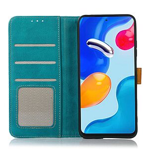 Θήκη Huawei Nova Y61 Mad Mask Leather Wallet Strong Golden Clasp με βάση στήριξης, υποδοχές καρτών και μαγνητικό κούμπωμα πράσινο ανοιχτό - Image 3