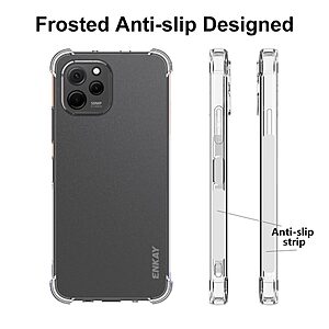 Θήκη Huawei Nova Y61 ENKAY Silicone Sockproof Anti-Slip Transparent Πλάτη TPU - Image 4