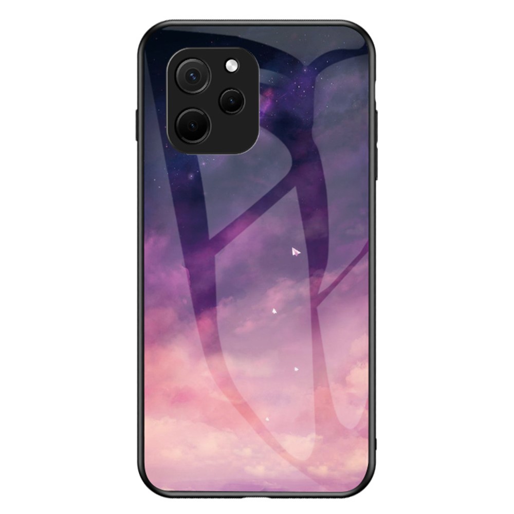 Θήκη Huawei Nova Y61 OEM σχέδιο Fantasy Sky με πλάτη από Tempered Glass και εσωτερικό TPU