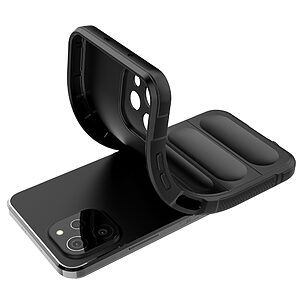 Θήκη Huawei Nova Y61 Mad Mask Rugged Armor από σκληρό Premium TPU γκρι σκούρο - Image 3