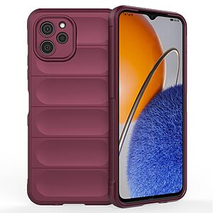 Θήκη Huawei Nova Y61 Mad Mask Rugged Armor από σκληρό Premium TPU κόκκινο σκούρο