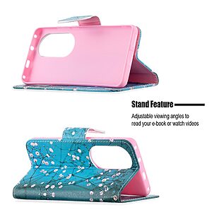 Θήκη Huawei P50 Pro OEM Wintersweet με βάση στήριξης, υποδοχές καρτών και μαγνητικό κούμπωμα Flip Wallet από συνθετικό δέρμα και TPU - Image 4