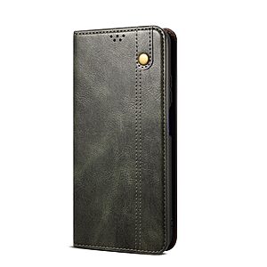 υποδοχή καρτών και μαγνητικό κούμπωμα Flip Wallet από συνθετικό δέρμα και TPU καφέ σκούρο