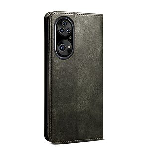Θήκη Huawei P50 Pro Mad Mask Folio Series v2 με βάση στήριξης, υποδοχή καρτών και μαγνητικό κούμπωμα Flip Wallet από συνθετικό δέρμα και TPU καφέ σκούρο - Image 3