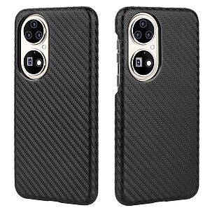 Θήκη Huawei P50 Pro Mad Mask υφή Carbon Fiber Ultra Slim v5 με πλάτη αντικραδασμική από Premium TPU μαύρο - Image 3