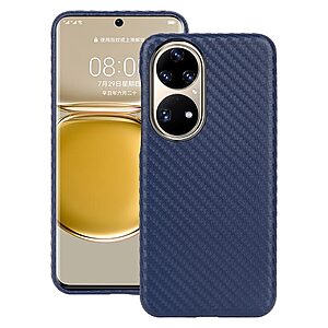 Θήκη Huawei P50 Pro Mad Mask υφή Carbon Fiber Ultra Slim v5 με πλάτη αντικραδασμική από Premium TPU μπλε