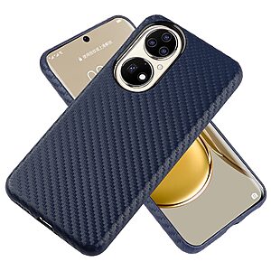 Θήκη Huawei P50 Pro Mad Mask υφή Carbon Fiber Ultra Slim v5 με πλάτη αντικραδασμική από Premium TPU μπλε - Image 4