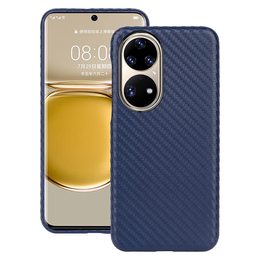 Θήκη Huawei P50 Pro Mad Mask υφή Carbon Fiber Ultra Slim v5 με πλάτη αντικραδασμική από Premium TPU μπλε