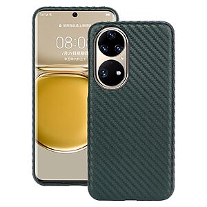 Θήκη Huawei P50 Pro Mad Mask υφή Carbon Fiber Ultra Slim v5 με πλάτη αντικραδασμική από Premium TPU πράσινο