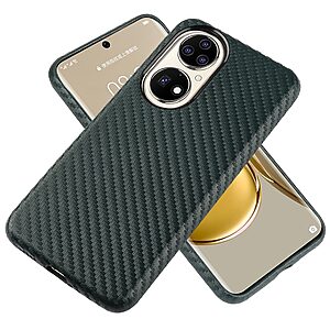 Θήκη Huawei P50 Pro Mad Mask υφή Carbon Fiber Ultra Slim v5 με πλάτη αντικραδασμική από Premium TPU πράσινο - Image 4