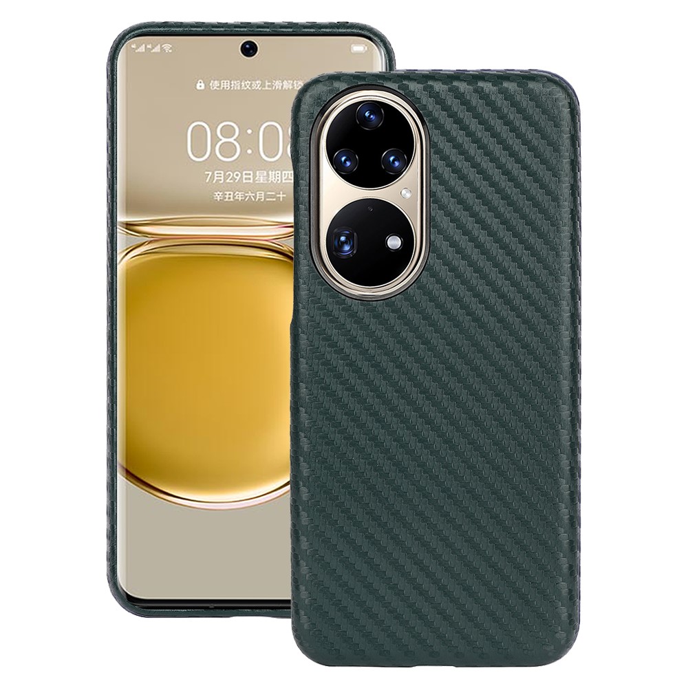 Θήκη Huawei P50 Pro Mad Mask υφή Carbon Fiber Ultra Slim v5 με πλάτη αντικραδασμική από Premium TPU πράσινο