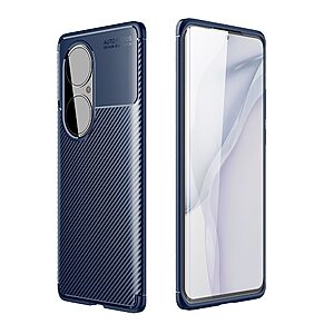 Θήκη Huawei P50 Pro Mad Mask Beetle Series Carbon Fiber Πλάτη TPU μπλε