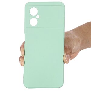 Θήκη Xiaomi Poco M4 5G OEM Soft Liquid Silicone Πλάτη σιλικόνης με κορδόνι πράσινο - Image 5