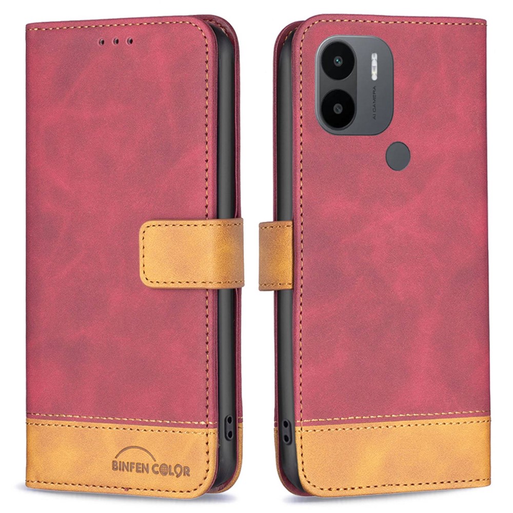 Θήκη Xiaomi Redmi A1+ BINFEN COLOR Leather Wallet Double Stitching Lines v2 με βάση στήριξης