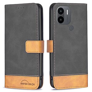 Θήκη Xiaomi Redmi A1+ BINFEN COLOR Leather Wallet Double Stitching Lines v2 με βάση στήριξης