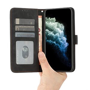 Θήκη Xiaomi Redmi A1+ OEM Leather Wallet Case Series 2 με βάση στήριξης, υποδοχές καρτών και μαγνητικό κούμπωμα Flip Wallet από συνθετικό δέρμα μαύρο - Image 3