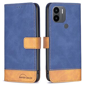 Θήκη Xiaomi Redmi A1+ BINFEN COLOR Leather Wallet Double Stitching Lines v2 με βάση στήριξης