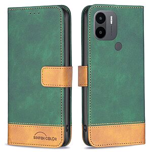 Θήκη Xiaomi Redmi A1+ BINFEN COLOR Leather Wallet Double Stitching Lines v2 με βάση στήριξης