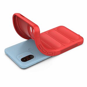 Θήκη Xiaomi Redmi A1+ Mad Mask Rugged Armor από σκληρό Premium TPU κόκκινο - Image 4