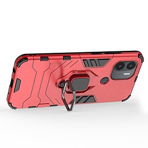 Θήκη Xiaomi Redmi A1+ Mad Mask Πλάτη Thin Armor με Μαγνητικό δαχτυλίδι και Βάση στήριξης TPU κόκκινο - Image 3