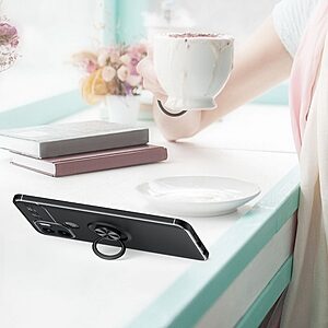 Θήκη Xiaomi Redmi A1+ OEM Magnetic Ring Kickstand / Μαγνητικό δαχτυλίδι / Βάση στήριξης TPU μαύρο - Image 5