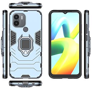 Θήκη Xiaomi Redmi A1+ Mad Mask Πλάτη Thin Armor με Μαγνητικό δαχτυλίδι και Βάση στήριξης TPU γαλάζιο - Image 5