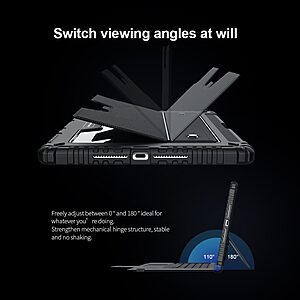 Θήκη NiLLkin Bumper Series με αποσπώμενο πληκτρολόγιο Flip Cover για iPad (2019/2020/2021) 10.2" από TPU και προστατευτικό κάλυμα κάμερας σε χρώμα μαύρο - Image 3