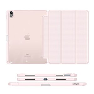 Θήκη Dux Ducis Toby Series Tri-Fold Flip Cover για iPad (2022) 10.9" / iPad 11" (2025) με ειδική θέση για πενάκι και διάφανη ενισχυμένη πλάτη σε χρώμα ροζ ανοιχτό - Image 3