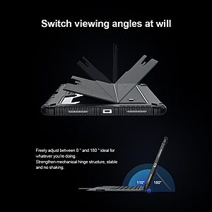 Θήκη NiLLkin Bumper Series με αποσπώμενο πληκτρολόγιο Flip Cover για iPad (2022) 10.9″ από TPU και προστατευτικό κάλυμα κάμερας σε χρώμα μαύρο - Image 4