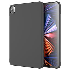 Θήκη MUTURAL Liquid Series Back Cover για iPad Pro (2020/2021/2022) 12.9" πλάτη με ενισχυμένη σιλικόνη για προστασία στα χτυπήματα και τις πτώσεις σε χρώμα μαύρο