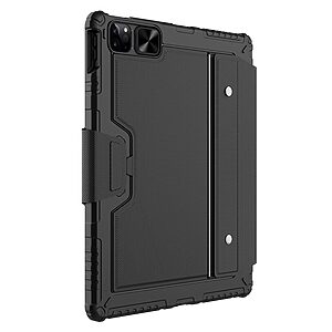 Θήκη NiLLkin Bumper Series με αποσπώμενο πληκτρολόγιο Flip Cover για iPad Pro (2020/2021/2022) 12.9" από TPU και προστατευτικό κάλυμα κάμερας σε χρώμα μαύρο