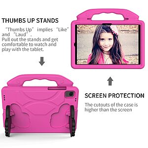 Θήκη με σχέδιο Thumbs Up Back Cover για Galaxy Tab A8 10.5" με EVA αφρώδες ενισχυμένη πλάτη για προστασία στα χτυπήματα και τις πτώσεις σε χρώμα φούξια - Image 4