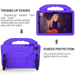Θήκη με σχέδιο Thumbs Up Back Cover για Galaxy Tab A8 10.5" με EVA αφρώδες ενισχυμένη πλάτη για προστασία στα χτυπήματα και τις πτώσεις σε χρώμα μωβ - Image 4