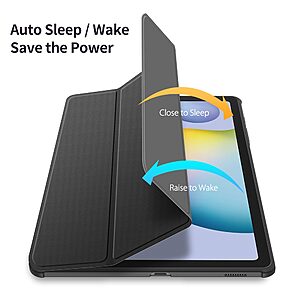 Θήκη Dux Ducis Toby Series Tri-Fold Flip Cover για Galaxy Tab S6 Lite / S6 Lite (2022) με ειδική θέση για πενάκι και διάφανη ενισχυμένη πλάτη σε χρώμα μαύρο - Image 5
