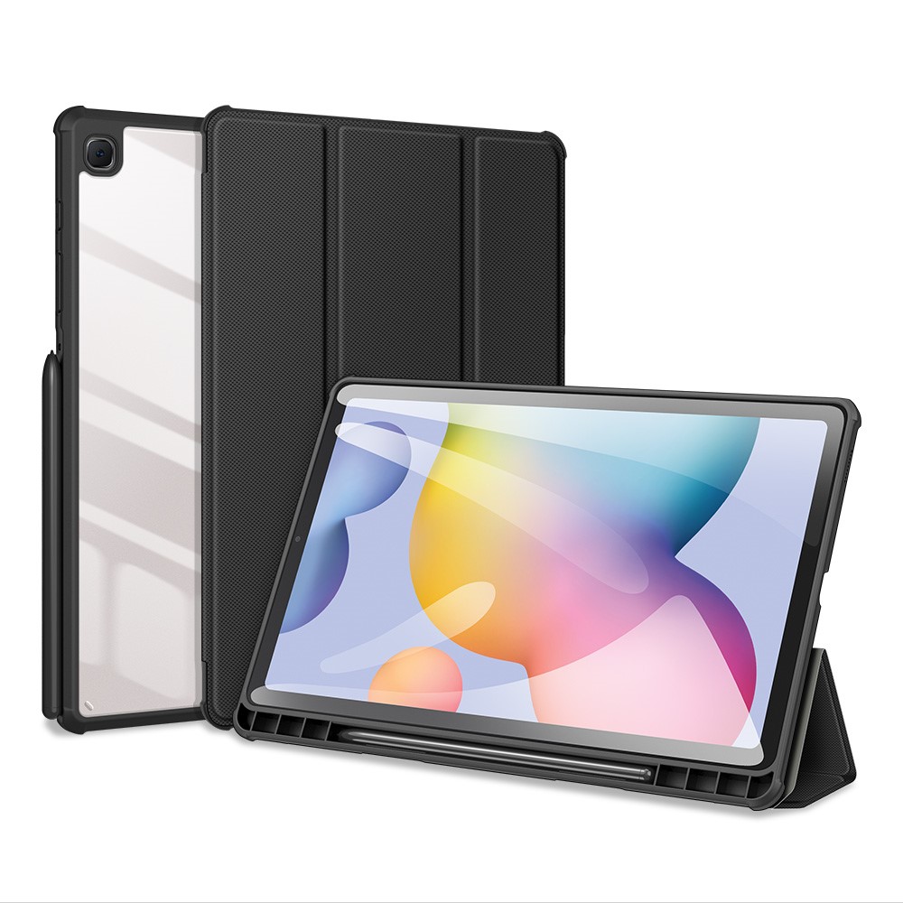 Θήκη Dux Ducis Toby Series Tri-Fold Flip Cover για Galaxy Tab S6 Lite / S6 Lite (2022) με ειδική θέση για πενάκι και διάφανη ενισχυμένη πλάτη σε χρώμα μαύρο Θήκη Dux Ducis Toby Series Tri-Fold Flip Cover για Galaxy Tab S6 Lite / S6 Lite (2022) με ειδική θέση για πενάκι και διάφανη ενισχυμένη πλάτη σε χρώμα μαύρο