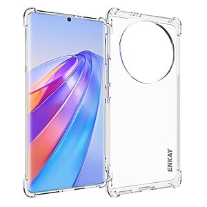 Θήκη Honor Magic5 Lite 5G ENKAY Enkay Silicone Sockproof Anti-Slip Transparent Πλάτη TPU