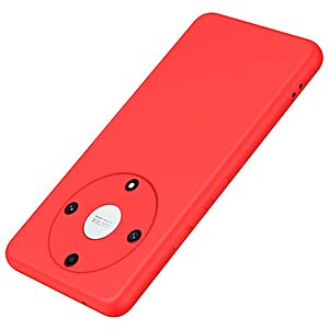 Θήκη Honor Magic5 Lite 5G OEM Ultra Thin Rubberized Premium Πλάτη TPU με εσωτερική επένδυση κόκκινο