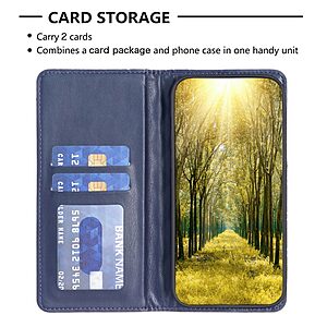 Θήκη Samsung Galaxy S23 Plus BINFEN COLOR Rhombus Pattern Series με βάση στήριξης, υποδοχές καρτών και μαγνητικό κούμπωμα μπλε - Image 3