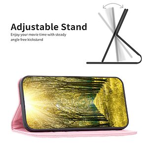 υποδοχές καρτών και μαγνητικό κούμπωμα ροζ